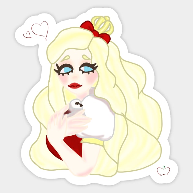 Apple White Sticker by LiliBug